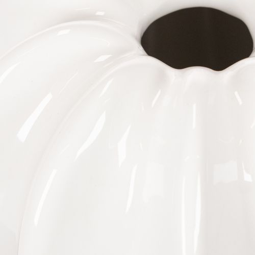 Vase en céramique blanche en forme de citrouille 15 cm décoration intérieure | Floristik24.fr