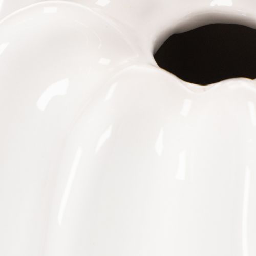 Vase en céramique blanche rainurée pour fleurs séchées 40 cm | Floristik24.fr