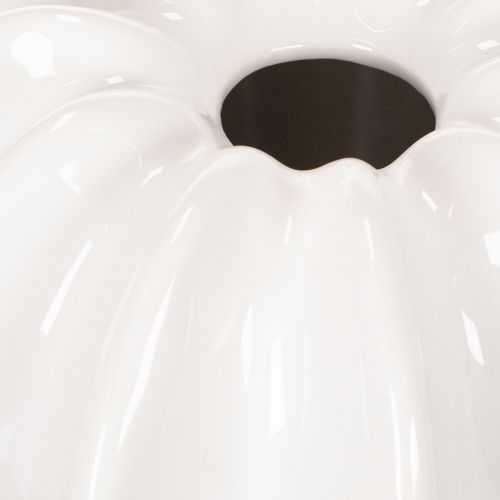 Vase décorative citrouille blanche brillante 19 cm pour fleurs artificielles | Floristik24.fr