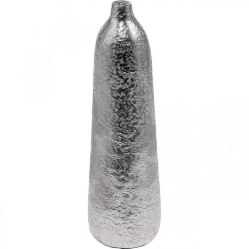 Floristik24 Vase décoratif vase à fleurs métal martelé argent Ø9,5cm H32cm