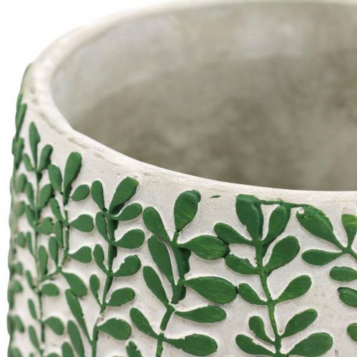 Floristik24 Pot en céramique avec vrilles de feuilles, jardinière, jardinière Ø18cm H14.5cm