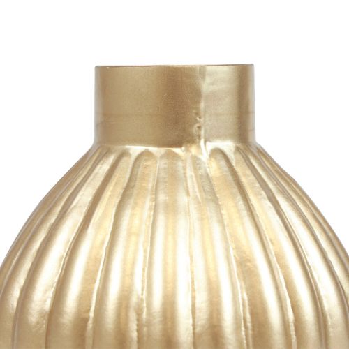 Floristik24 Vase vase en verre doré bulbeux vase décoratif verre Ø10,5cm H11,5cm