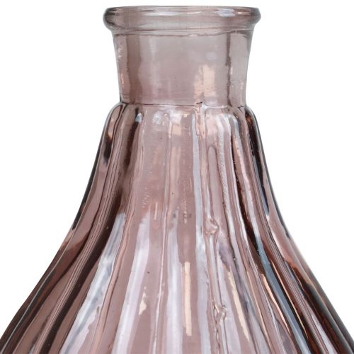 Floristik24 Vase vase en verre rose bulbeux vase décoratif verre Ø8,5cm H11,5cm