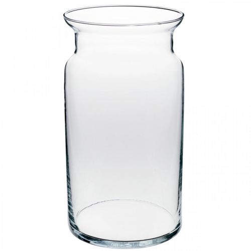Floristik24 Vase en verre, vase déco, verre bougie Ø15.5cm H28cm