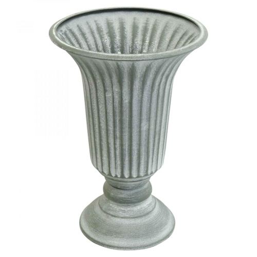 Vase déco vase coupe vintage vase gobelet gris H21,5cm Ø15cm