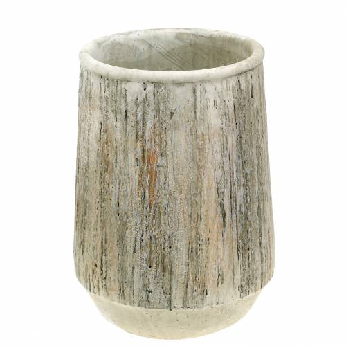 Floristik24 Jardinière vase béton design bois Ø15cm