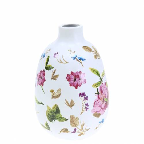 Floristik24 Vase déco fleurs blanches Ø9cm H13.8cm