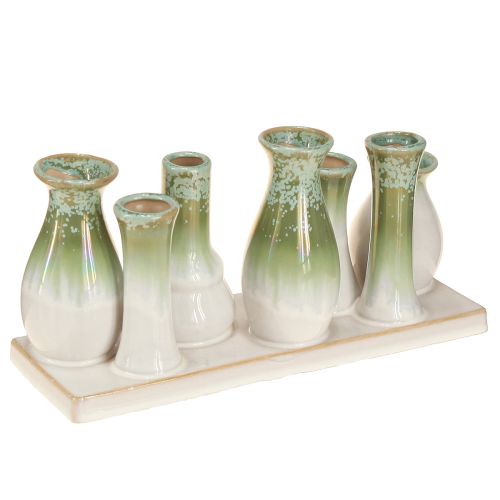 Floristik24 Vases décoratifs en céramique sur plateau, objet de décoration polyvalent, 26 cm