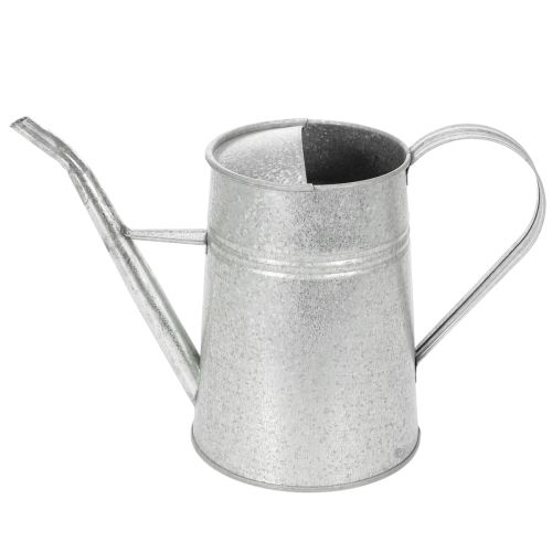 Arrosoir décoratif galvanisé, métal gris, style vintage, 1,7 L, H 23 cm, idéal pour les décorations florales et les jardinières élégantes. | Floristik24.fr