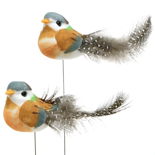 Floristik24 Mini oiseaux sur fil 8cm 12pcs