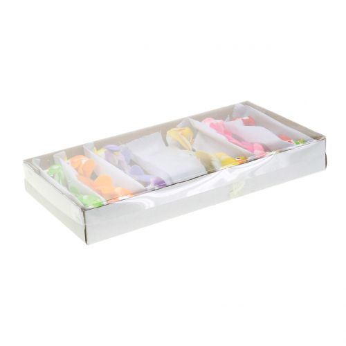 Floristik24 Oiseaux sur fil coloré 8cm 12pcs
