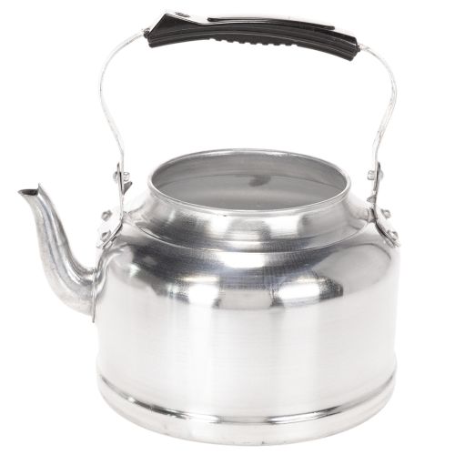 Théière décorative vintage en métal aspect zinc Ø19 cm H15 cm | Floristik24.fr