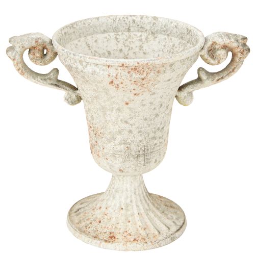 Article Coupe déco avec anses Vintage Métal Shabby Chic H14,5cm