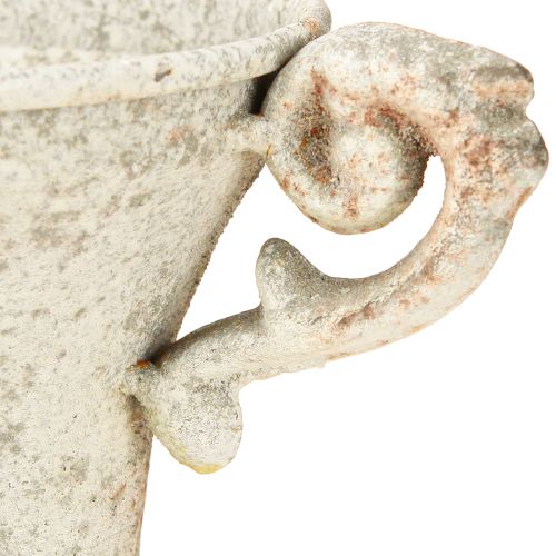 Article Coupe déco avec anses Vintage Métal Shabby Chic H14,5cm