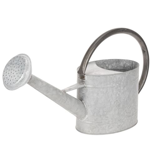Arrosoir vintage en métal gris argenté, élégant objet de décoration de jardin, vase à fleurs, L 53 cm x H 29 cm acheter | Floristik24.fr