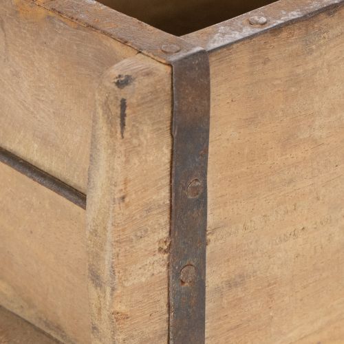 Jardinière vintage en bois, forme brique, 30 cm | Floristik24.fr
