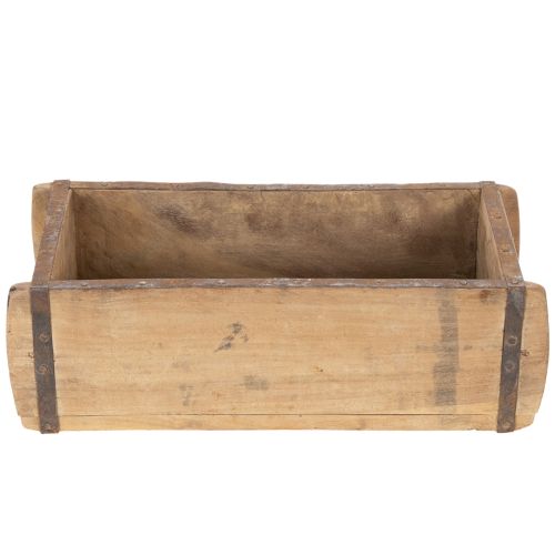 Jardinière vintage en bois, forme brique, 30 cm | Floristik24.fr