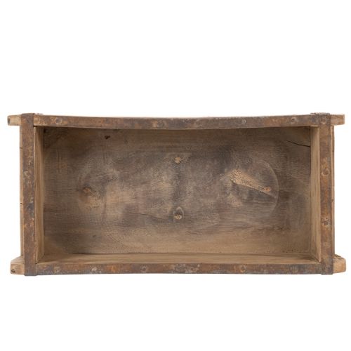 Jardinière vintage en bois, forme brique, 30 cm | Floristik24.fr