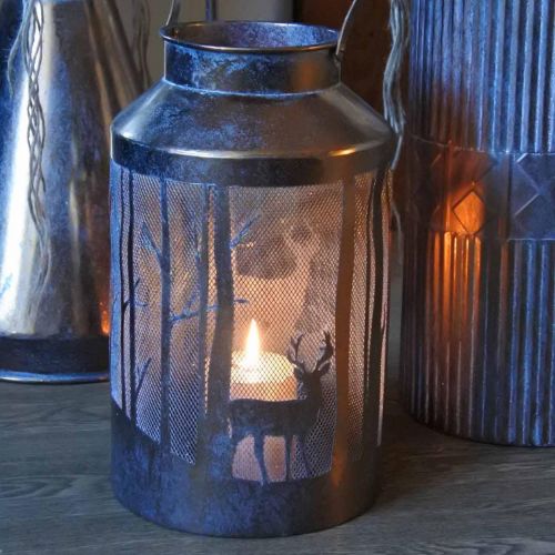 Floristik24 Lanterne vintage cerf forêt lanterne de jardin Ø19cm H33cm