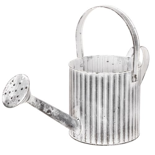 Pot de fleurs vintage Ø17cm, arrosoir décoratif, pot en métal style shabby chic