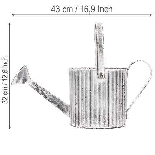 Pot de fleurs vintage Ø17cm, arrosoir décoratif, pot en métal style shabby chic | Floristik24.fr