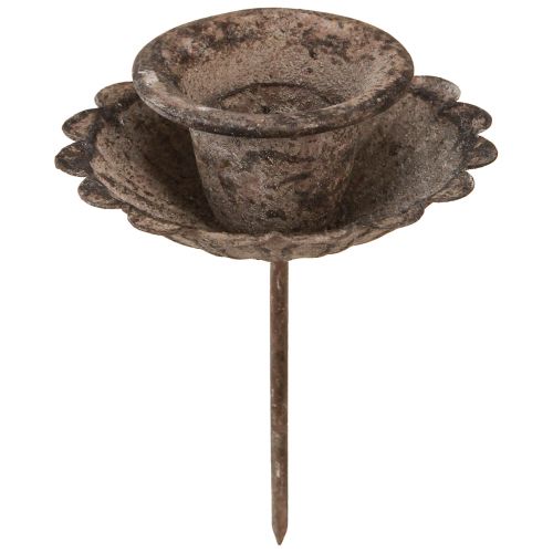 Floristik24 Bougeoir pointu vintage à insérer Ø8,5cm H11,5cm 4pcs