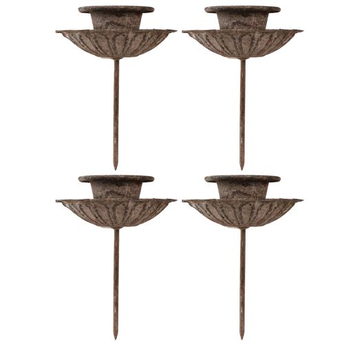 Article Bougeoir pointu vintage à insérer Ø8,5cm H11,5cm 4pcs