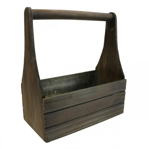 Floristik24 Jardinière en bois pour jardinière vintage marron 28×14×31cm