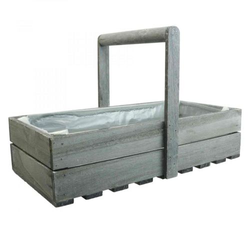 Boîte à fleurs vintage jardinière en bois 40×20×10cm
