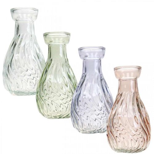 Floristik24 Vase Vintage Petits Vases à Fleurs Colorés Ø11cm H6cm 4pcs