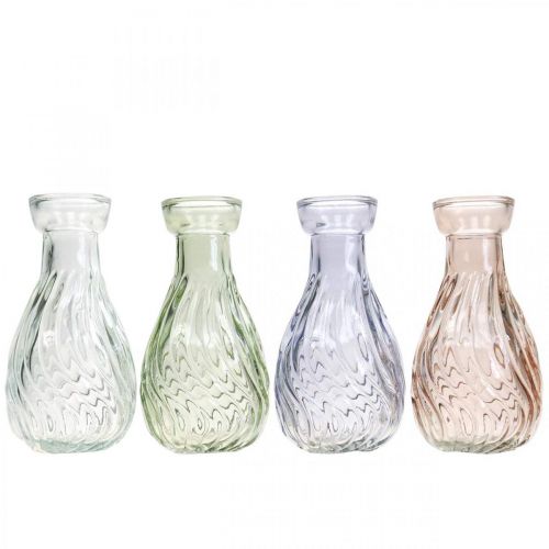 Article Vase Vintage Petits Vases à Fleurs Colorés Ø11cm H6cm 4pcs