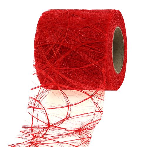 Polaire 8cm 25m rouge clair