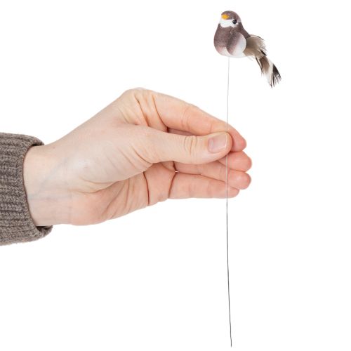 Article Oiseaux décoratifs artificiels pour la maison, parfaits pour le printemps, avec un plumage coloré en véritables plumes, 5 cm, lot de 18.