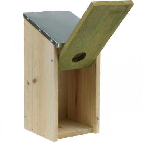 Nichoir à suspendre, aide à la nidification pour petits oiseaux, nichoir, décoration de jardin naturel, vert H26cm Ø3.2cm