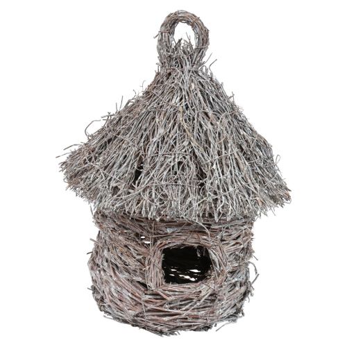 Cabane à oiseaux décorative bois métal cabane dans les arbres décorative Ø17cm H26cm