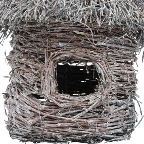 Floristik24 Cabane à oiseaux décorative bois métal cabane dans les arbres décorative Ø17cm H26cm
