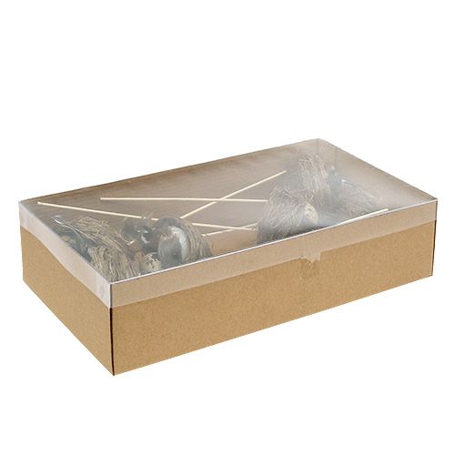 Floristik24 Nid d'oiseau sur bâton Ø7cm L24cm 6pcs