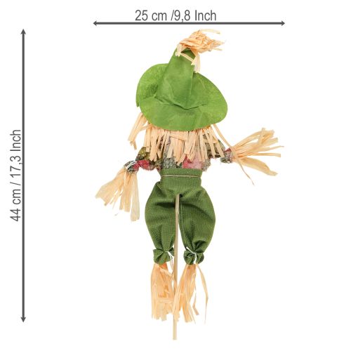 Article Épouvantail sur bâton, bouchon de fleur grand format H44/82cm, 4 pièces