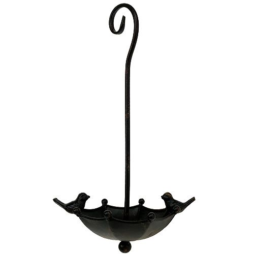 Floristik24 Mangeoire oiseaux parapluie marron foncé 41cm