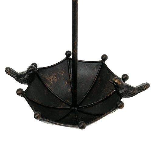 Floristik24 Mangeoire oiseaux parapluie marron foncé 41cm