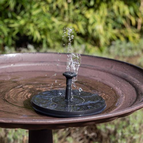 Fontaine solaire pour bain d’oiseaux, diamètre 13 cm, avec 4 embouts de pulvérisation | Floristik24.fr