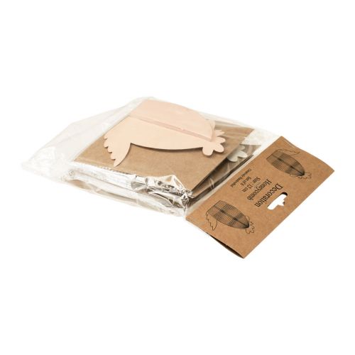Article Décoration de table poulet en nid d&#39;abeille Pâques blanc orange 11×6,5×12cm 6pcs
