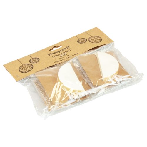 Article Boules en nid d&#39;abeille boules en nid d&#39;abeille Noël blanc pailleté Ø7cm 4pcs