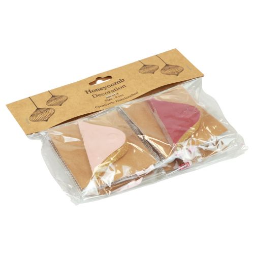 Article Boules en nid d&#39;abeille boules en nid d&#39;abeille oignon rose vin rouge Ø8cm 4 pcs