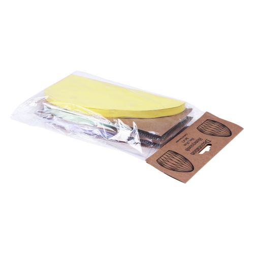 Article Oeufs en nid d&#39;abeille papier de Pâques debout vert jaune violet 20cm 3pcs