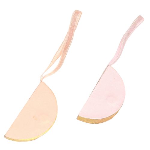 Article Boule nid d&#39;abeille décorations de Noël rose abricot Ø7cm 4 pcs