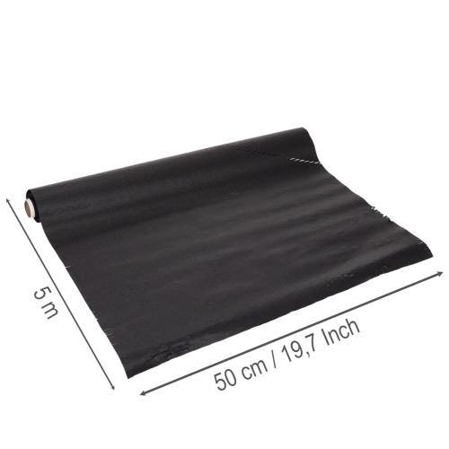 Rouleau de papier alvéolé noir 50 cm x 5 m pour bricolage et emballage | Floristik24.fr