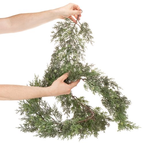 Guirlande artificielle de genévrier 185 cm, décoration de Noël intérieure | Floristik24.fr