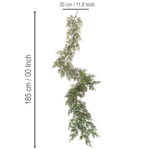 Guirlande artificielle de genévrier 185 cm, décoration de Noël intérieure | Floristik24.fr