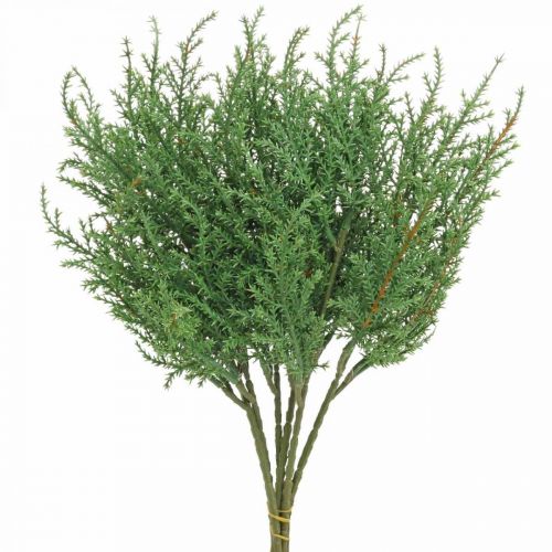 Branche de genévrier branche décorative verte artificielle Noël 39cm 6pcs